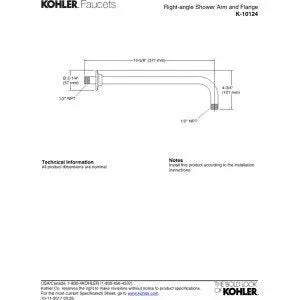 Open Box - Kohler K-10124-BN - Shower Arms Shower Accessories KohlerBullseye Deals