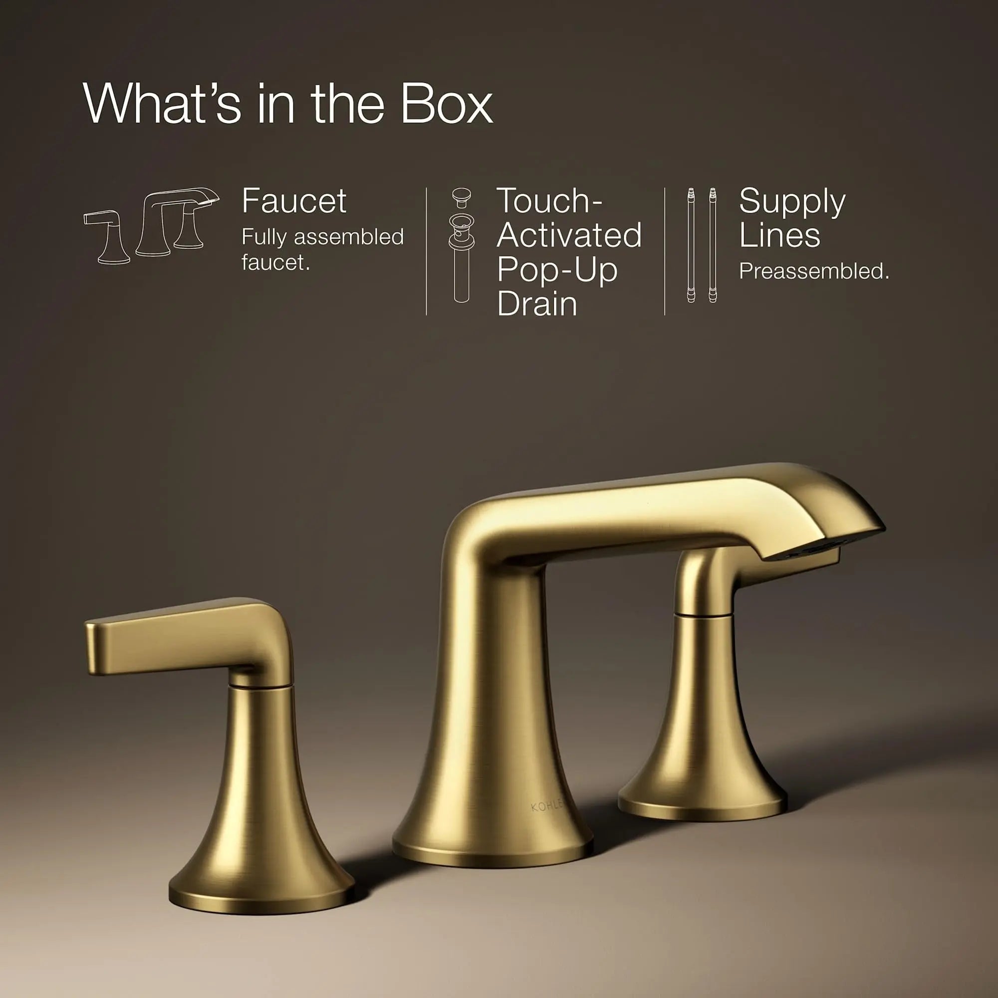 Open Box - Kohler K-22020-4-BN - Bathroom Sink Faucets Faucet KohlerBullseye Deals