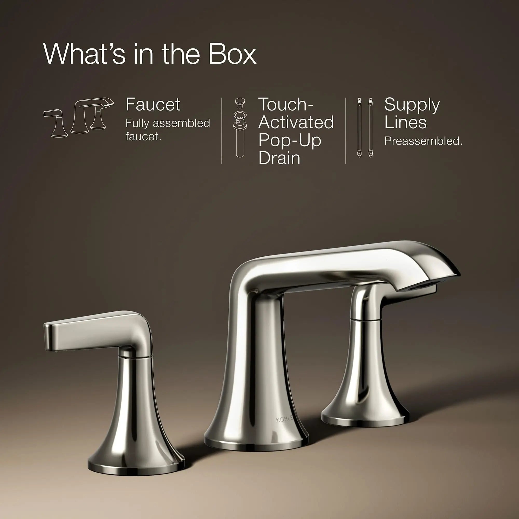 Open Box - Kohler K-22020-4-BN - Bathroom Sink Faucets Faucet KohlerBullseye Deals