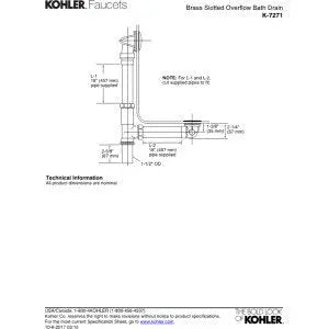 Open Box - Kohler K-7271-SN - Tub Waste Accessory KohlerBullseye Deals