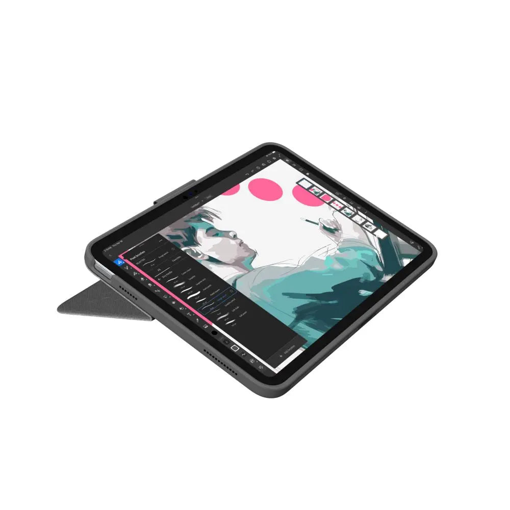 Open Box -  Logitech Combo Touch Detachable Keyboard Case for iPad (10th gen) - Oxford Grey LogitechBullseye Deals