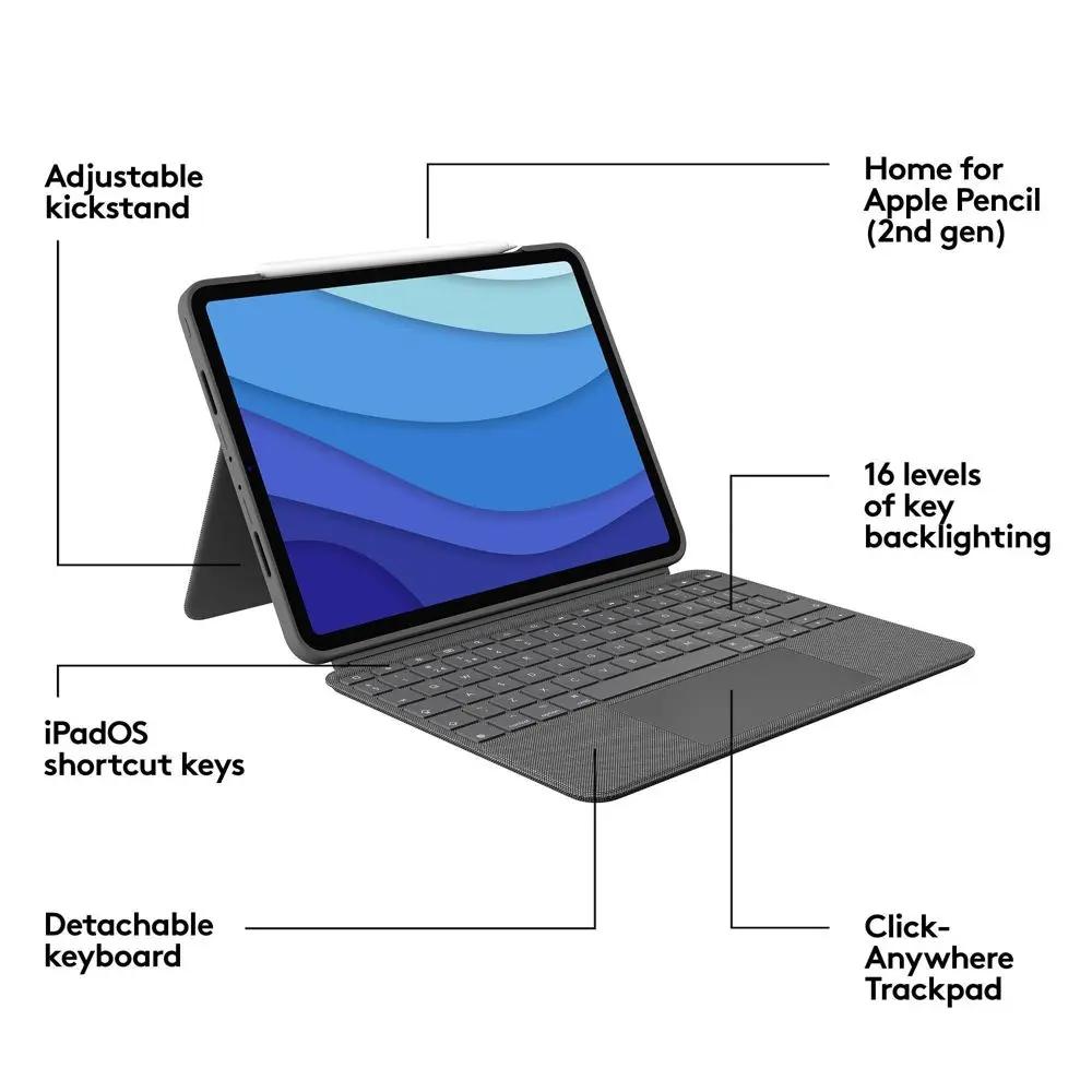Open Box -  Logitech Combo Touch for iPad Pro 11-inch LogitechBullseye Deals