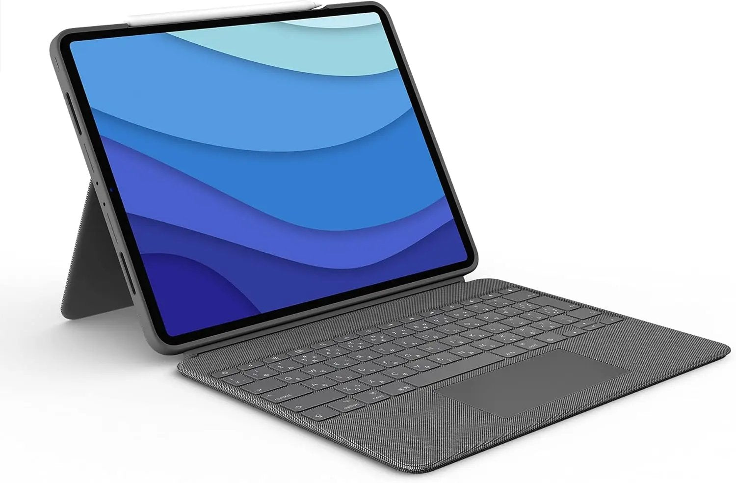 Open Box -  Logitech Combo Touch iPad Pro 12.9" 5th 6th gen 2021 2022 Keyboard Case - Grey LogitechBullseye Deals