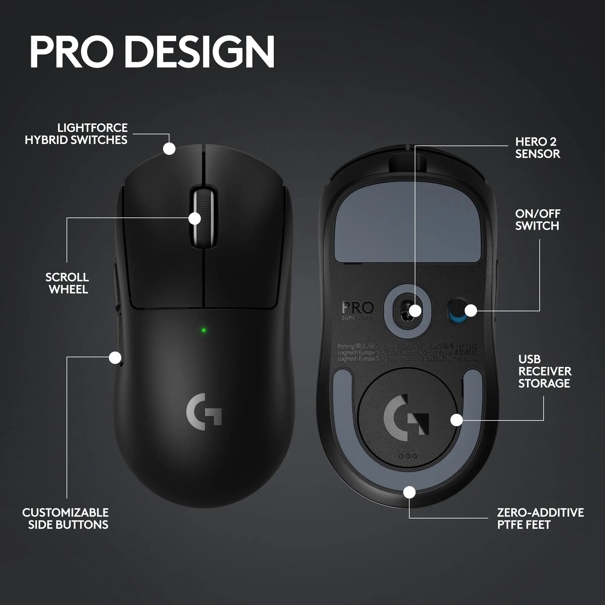 Open Box -  Logitech G PRO X SUPERLIGHT 2 LIGHTSPEED Wireless Gaming Mouse Lightweight LogitechBullseye Deals