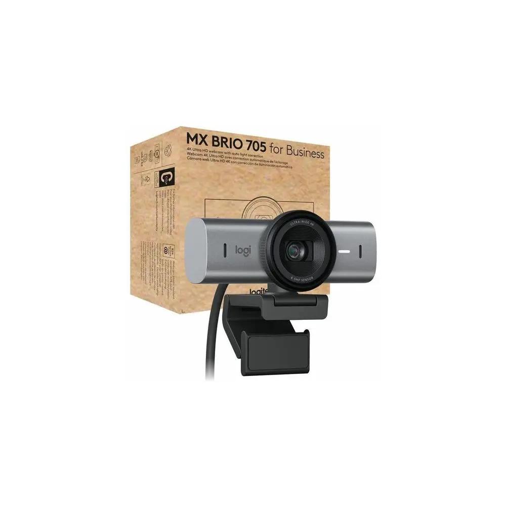 Open Box -  Logitech MX Brio 705 for Business 4K Webcam with Auto Light Correction - 960-001529 LogitechBullseye Deals