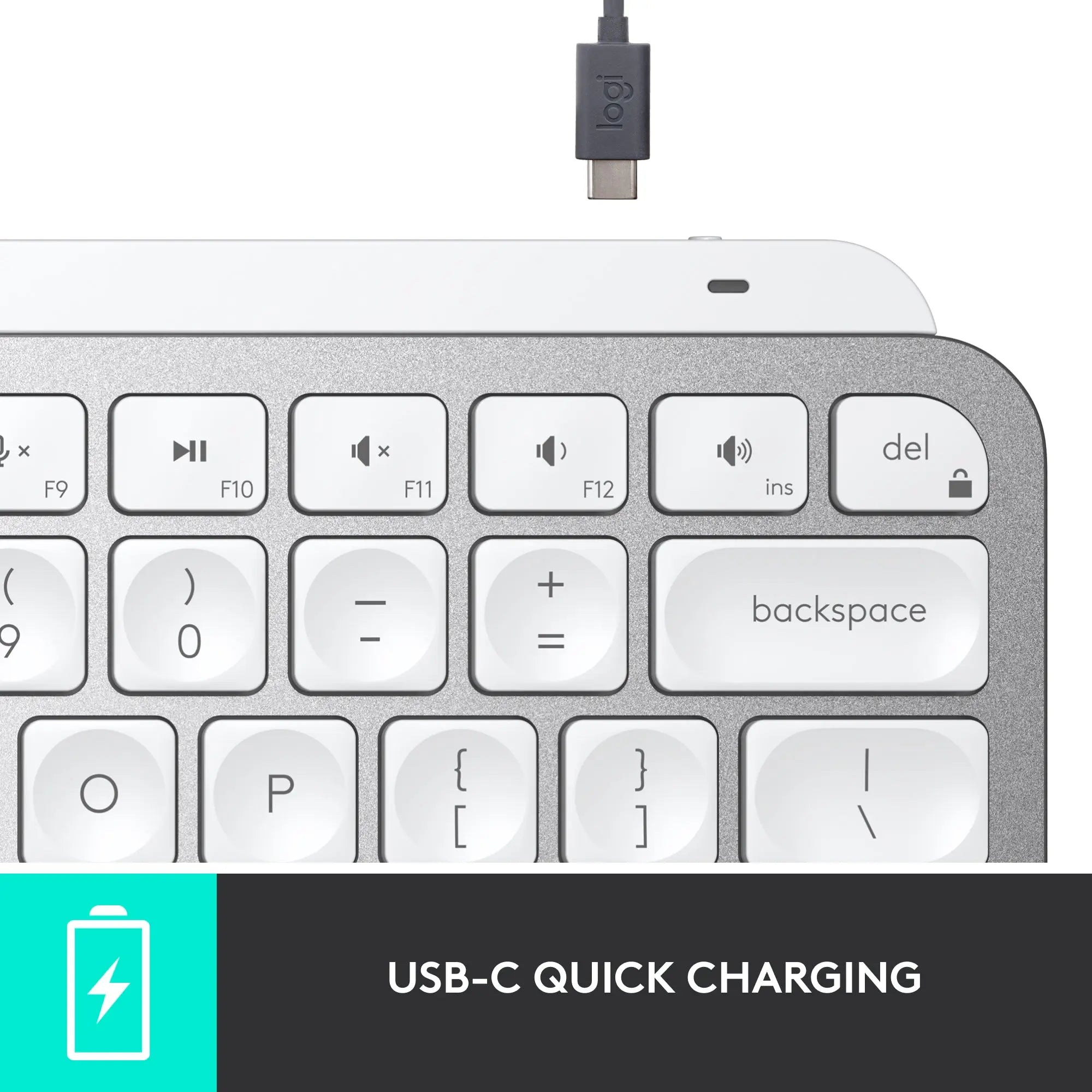 Open Box -  Logitech MX Keys Mini Minimalist Wireless Illuminated Keyboard Bluetooth, USB-C LogitechBullseye Deals