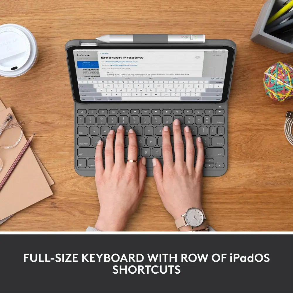 Open Box -  Logitech Slim Folio 10.9 Apple iPad 10th Gen Carrying Case - 920-011368 LogitechBullseye Deals