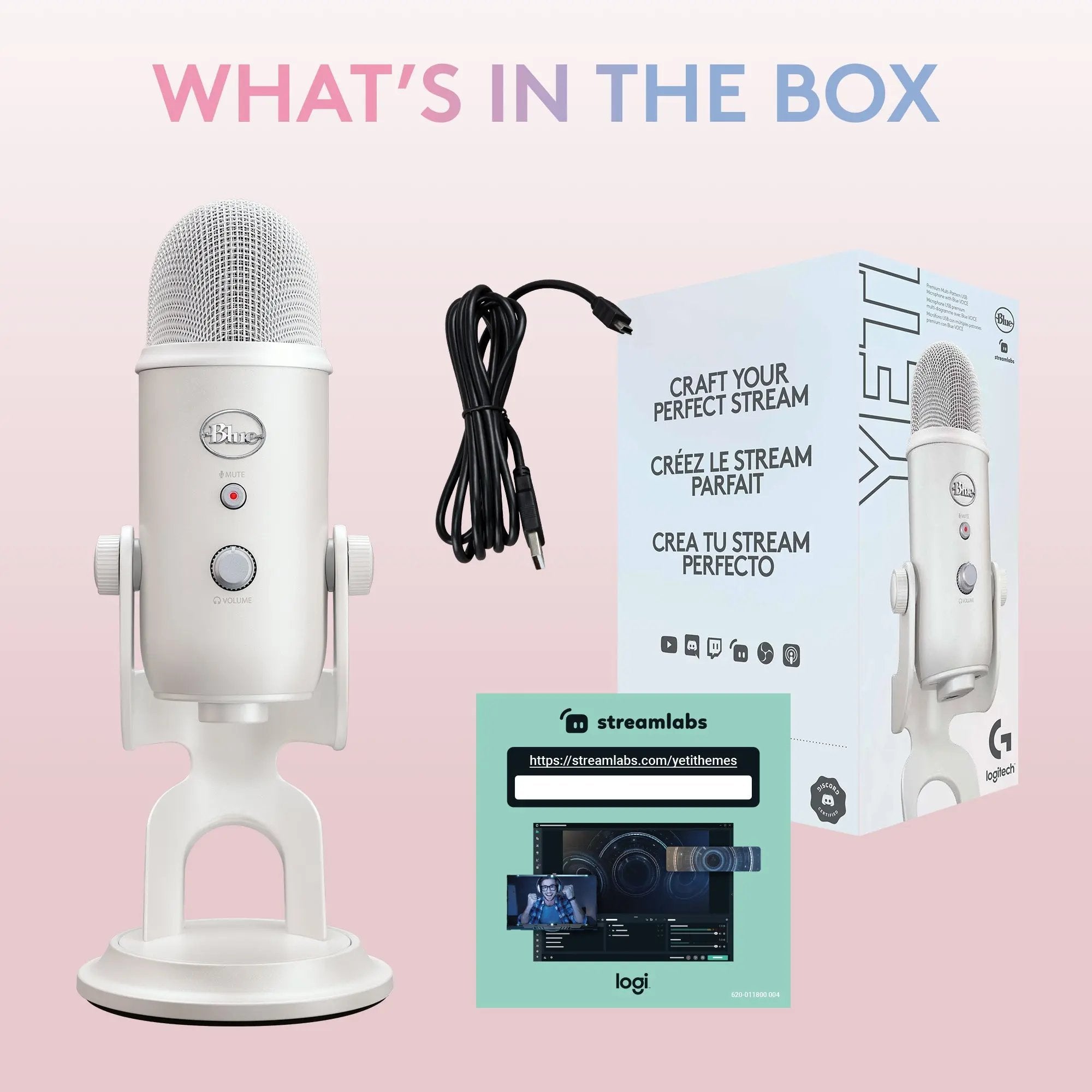 Open Box -  Logitech for Creators Blue Yeti Premium USB Gaming Microphone for Streaming LogitechBullseye Deals