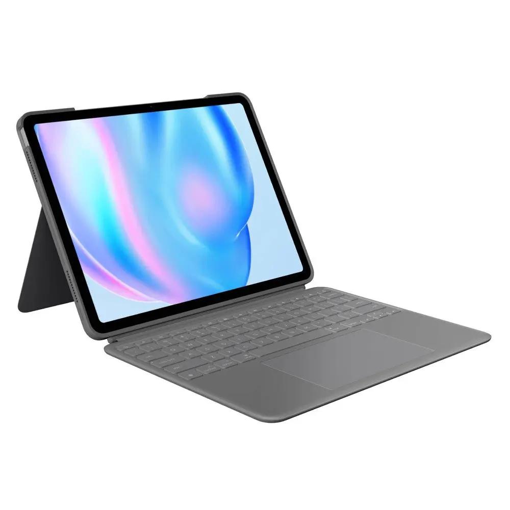 Open Box -  Logitech - iPad Air 13-inch Keyboard Case with Detachable Keyboard and Trackpad - Oxford Gray LogitechBullseye Deals