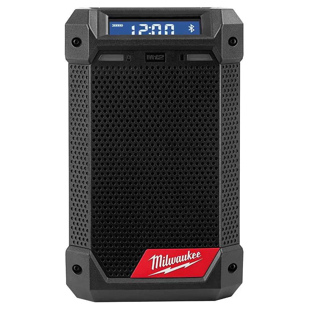 Open Box -  M12 12-Volt Lithium-Ion Cordless Bluetooth/AM/FM Jobsite Radio with Charger MilwaukeeBullseye Deals