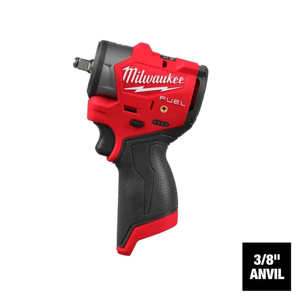 Open Box -  M12 FUEL 12V Lithium-Ion Brushless Cordless 3/8 in. Sub Compact Impact Wrench MilwaukeeBullseye Deals