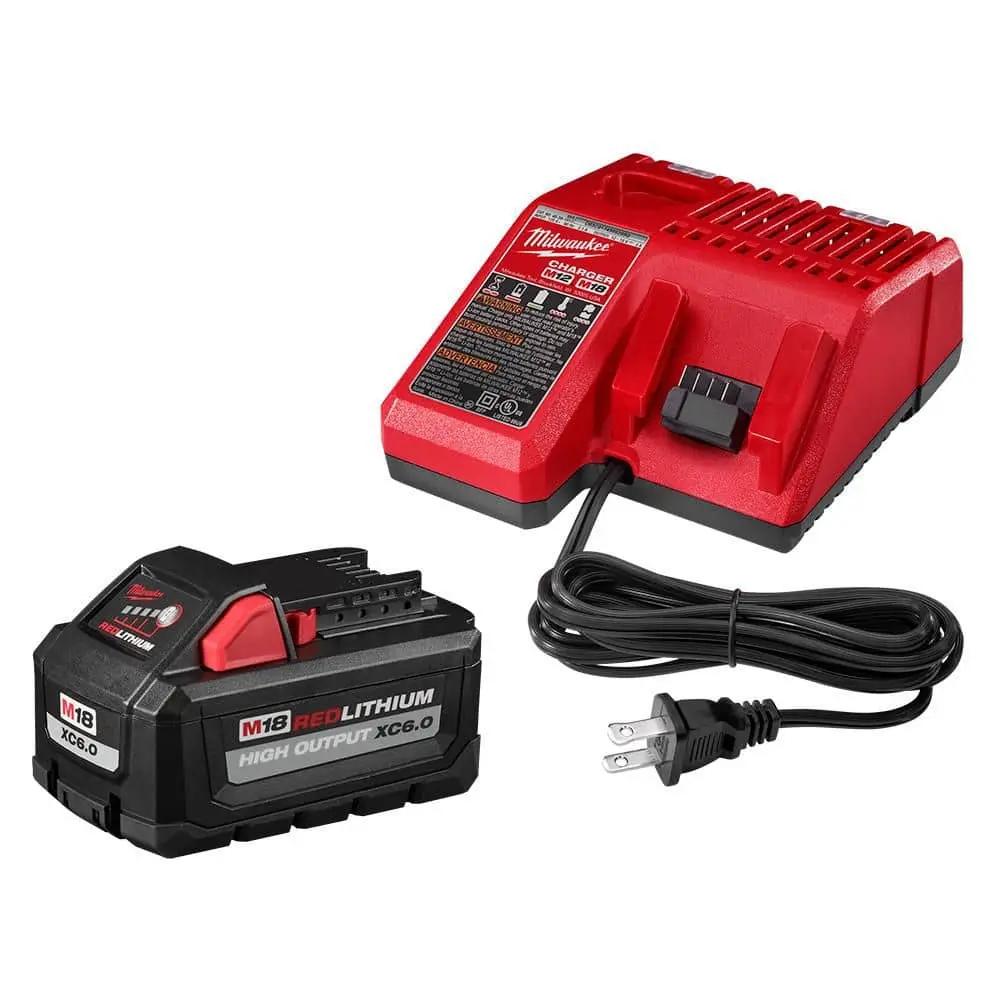 Open Box -  M18 18-Volt Lithium-Ion High Output Starter Kit with 6.0 Ah Battery and Charger MilwaukeeBullseye Deals