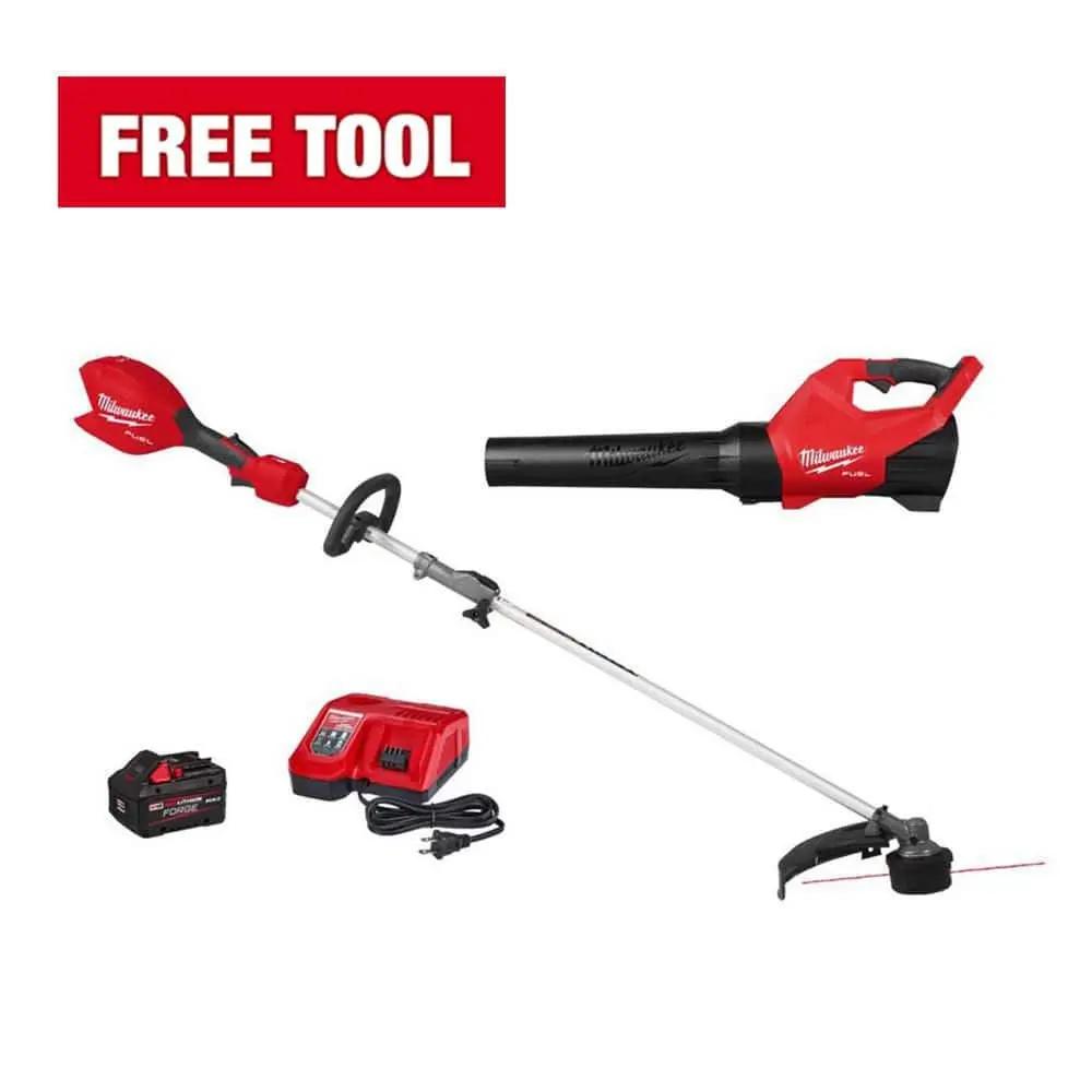 Open Box -  M18 FUEL 18-Volt 16 in. Brushless Cordless Electric QUIK-LOK String Trimmer/Blower Combo Kit w/8.0 Battery (2-Tool) MilwaukeeBullseye Deals