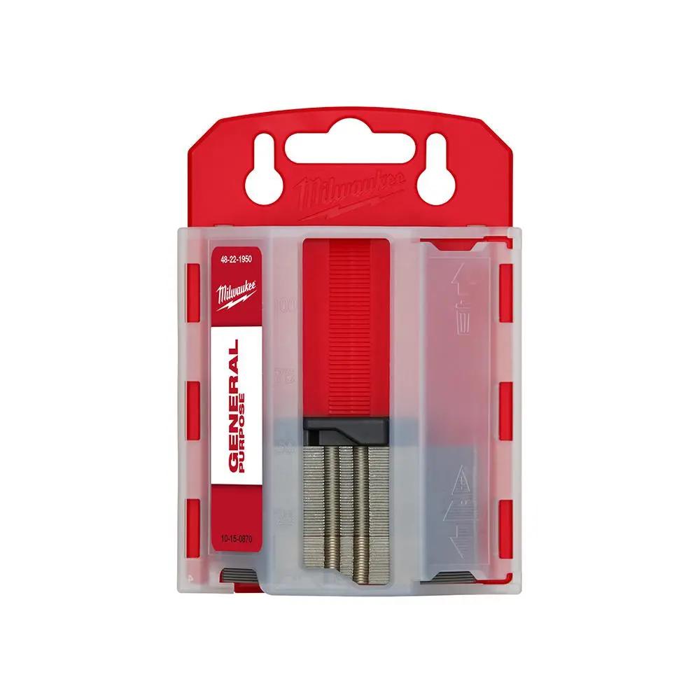 Open Box -  MILWAUKEE ELEC TOOL Utility Blades With Dispenser, 50-Pc. 48-22-1950 MilwaukeeBullseye Deals