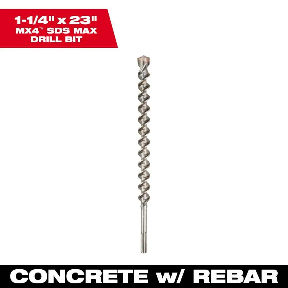 Open Box -  MILWAUKEE SDS-MAX Drill Bit: 1 1/4 in Drill Bit Size  23 in Max Drilling MilwaukeeBullseye Deals
