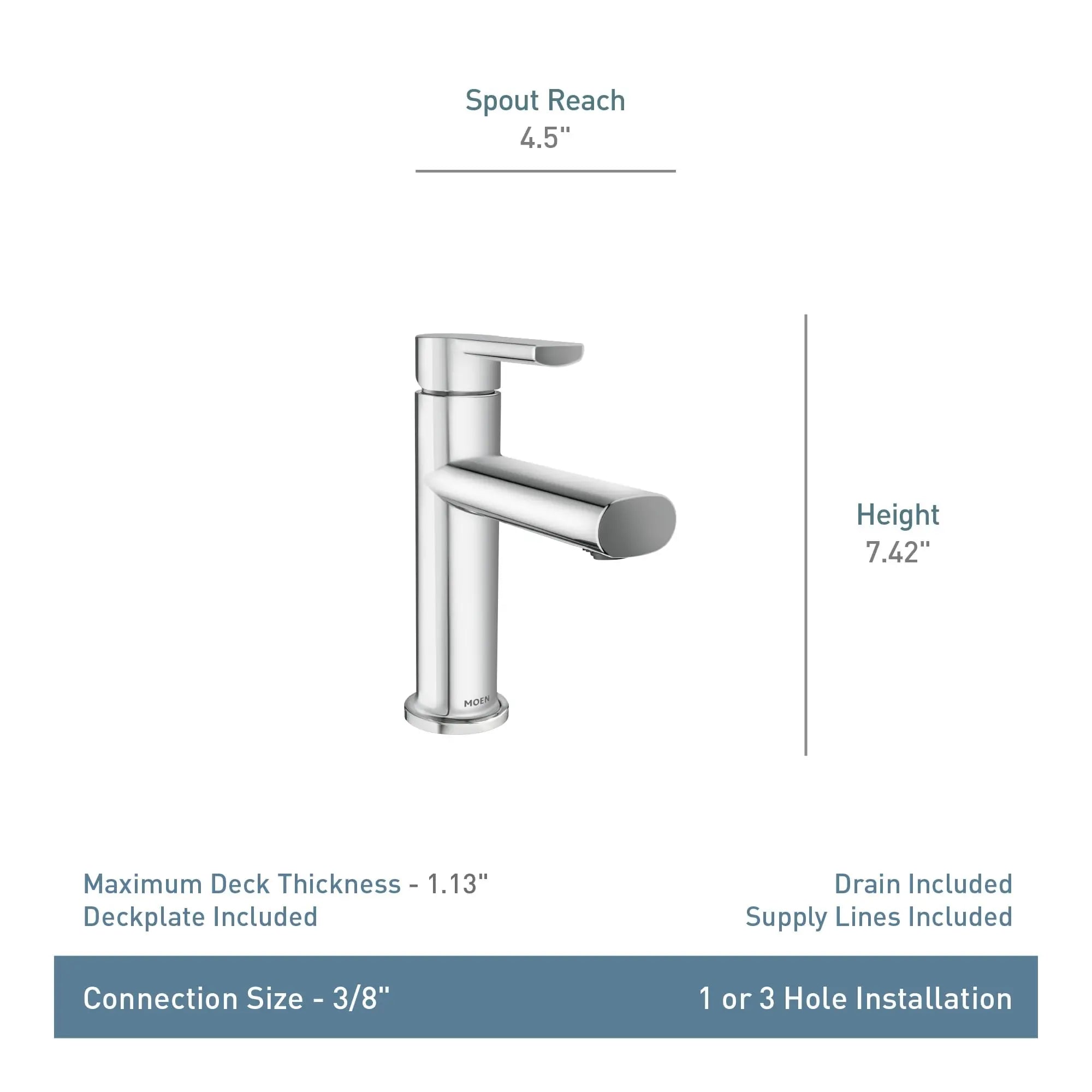 Open Box - Meena One Handle Bathroom Faucet MoenBullseye Deals