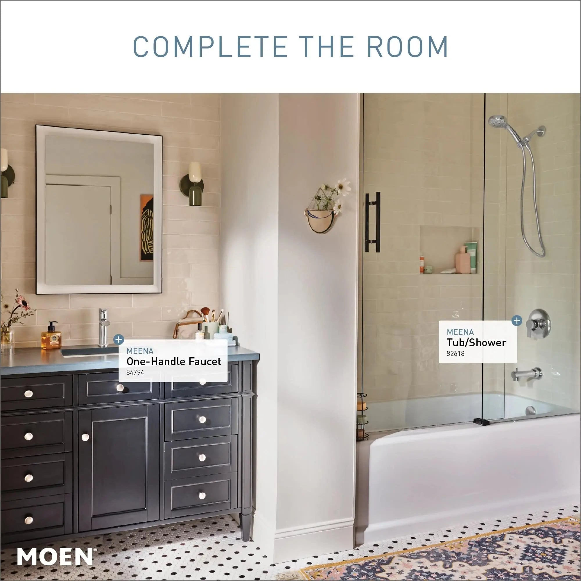 Open Box - Meena One Handle Bathroom Faucet MoenBullseye Deals