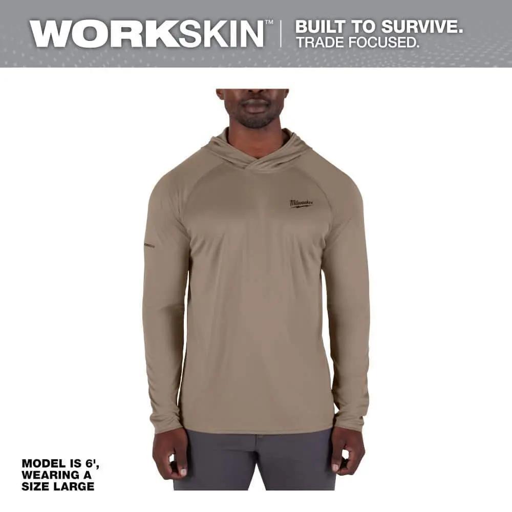 Open Box -  Men's WORKSKIN Sandstone X-Large Hooded Sun Shirt MilwaukeeBullseye Deals