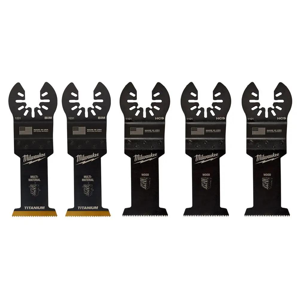 Open Box -  Milwaukee 1-3/8 in. Multi-Tool Oscillating Blade Set (5-Piece) MilwaukeeBullseye Deals