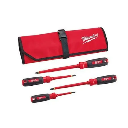 Open Box -  Milwaukee 1000-Volt Insulated Screwdriver Set and Pouch (4-Piece) MilwaukeeBullseye Deals