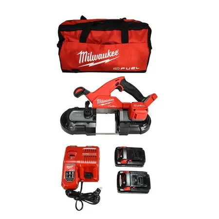 Open Box -  Milwaukee 18V Li-Ion Cordless Band Saw Kit with (2) 3.0 Ah Batteries  Charger  and Hard Case 2829-22 MilwaukeeBullseye Deals