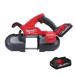 Open Box -  Milwaukee 18V Li-Ion Cordless Band Saw Kit with (2) 3.0 Ah Batteries  Charger  and Hard Case 2829-22 MilwaukeeBullseye Deals