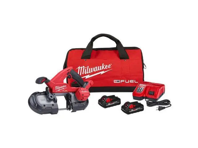 Open Box -  Milwaukee 18V Li-Ion Cordless Band Saw Kit with (2) 3.0 Ah Batteries  Charger  and Hard Case 2829-22 MilwaukeeBullseye Deals