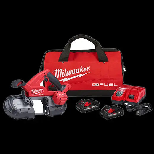 Open Box -  Milwaukee 18V Li-Ion Cordless Band Saw Kit with (2) 3.0 Ah Batteries  Charger  and Hard Case 2829-22 MilwaukeeBullseye Deals