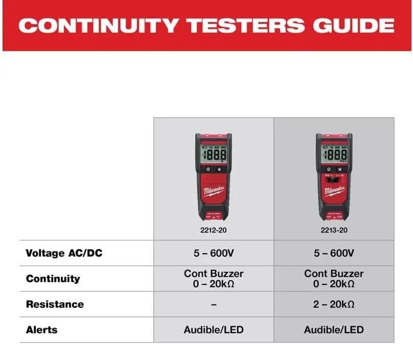 Open Box -  Milwaukee-2212-20 Auto Voltage/Continuity Tester Set MilwaukeeBullseye Deals