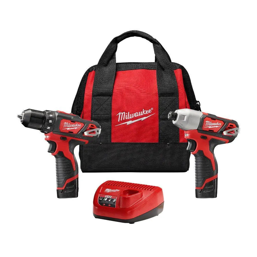Open Box - Milwaukee 2494-22 M12 Cordless Combo Drill 2 Battery Bundle MilwaukeeBullseye Deals