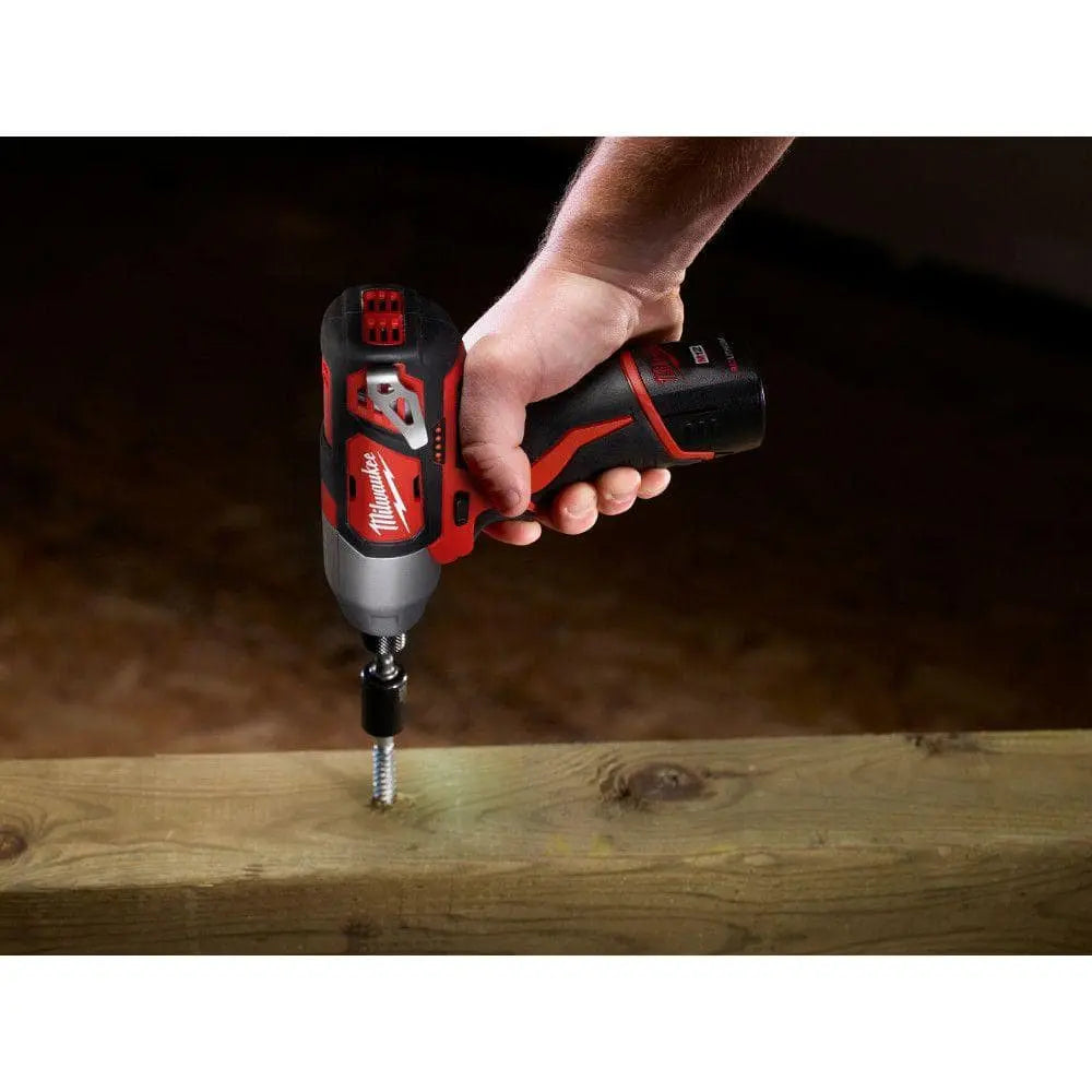 Open Box - Milwaukee 2494-22 M12 Cordless Combo Drill 2 Battery Bundle MilwaukeeBullseye Deals