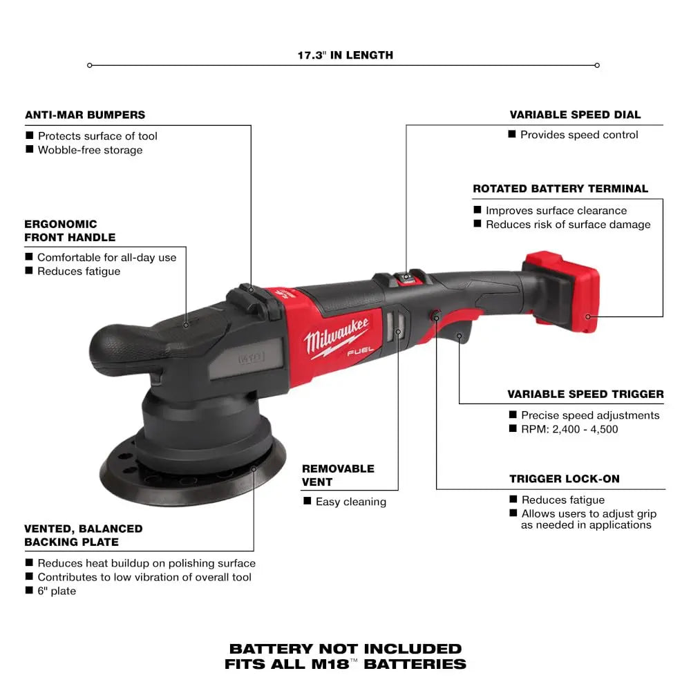 Open Box -  Milwaukee 2685-20 M18 Fuel 21mm Random Orbital Polisher MilwaukeeBullseye Deals