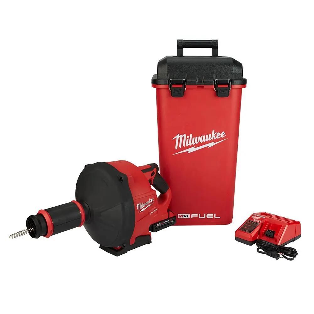 Open Box -  Milwaukee 2772A-21 Cordless Drain Cleaning Snake Auger with Cable Drive Kit 18-V MilwaukeeBullseye Deals