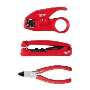 Open Box -  Milwaukee 48-22-8103 Coax Cable Installation Tool Set with Zipper Pouch MilwaukeeBullseye Deals