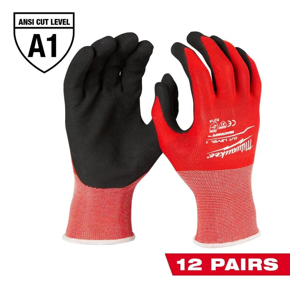 Open Box -  Milwaukee-48-22-8903B 12 Pk Cut 1 Dipped Gloves - XL MilwaukeeBullseye Deals