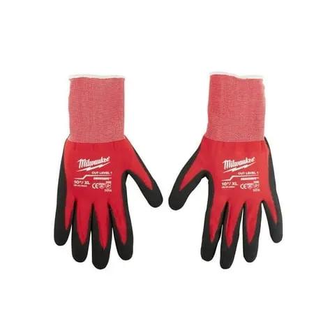 Open Box -  Milwaukee-48-22-8903B 12 Pk Cut 1 Dipped Gloves - XL MilwaukeeBullseye Deals
