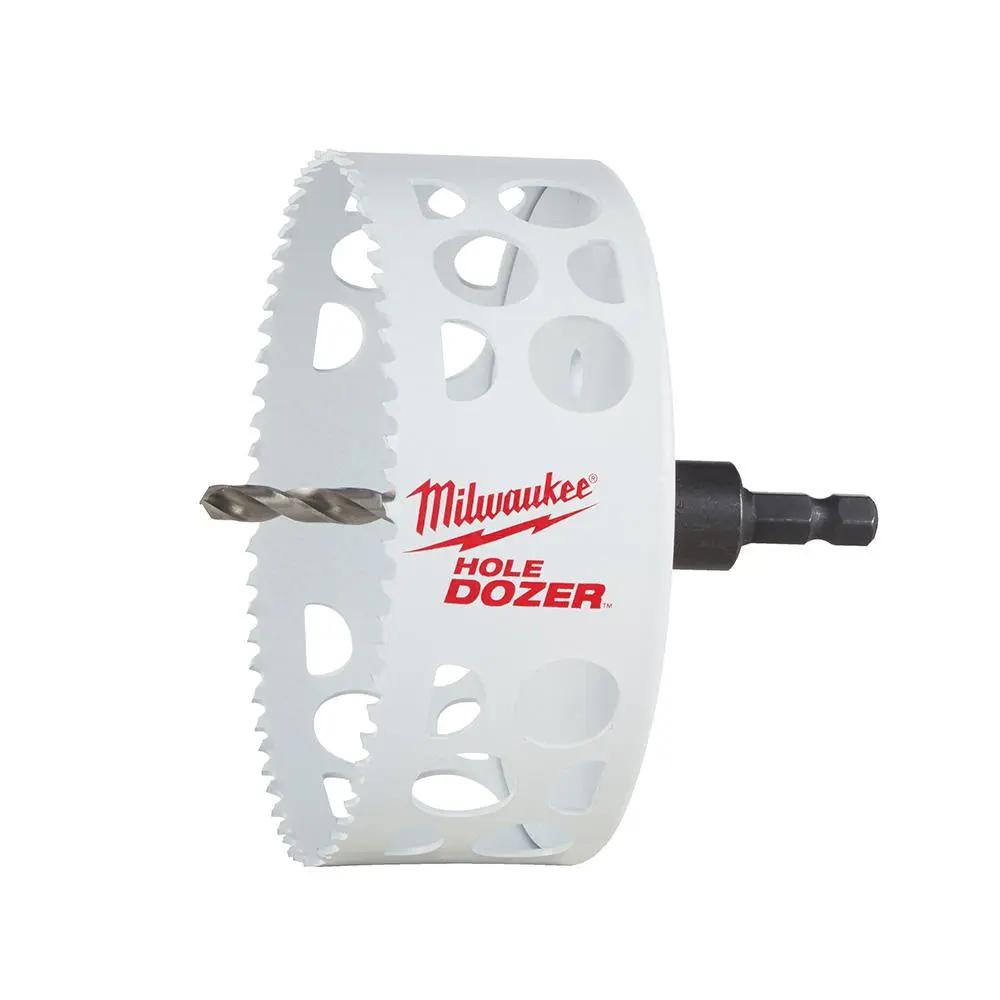 Open Box -  Milwaukee 6 in. Hole Dozer Bi-Metal Hole Saw with 3/8 in. Arbor and Pilot Bit MilwaukeeBullseye Deals