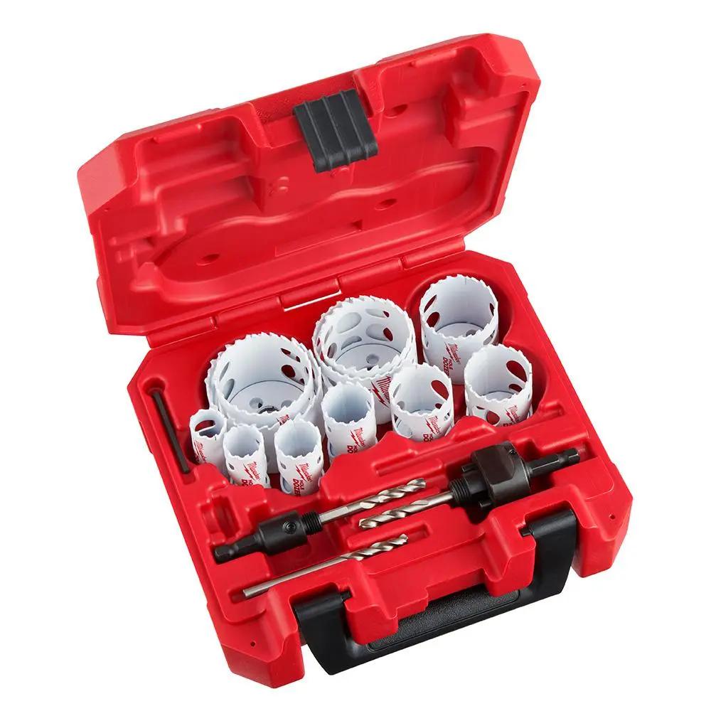 Open Box -  Milwaukee HOLE DOZER General Purpose Bi-Metal Hole Saw Set (16-Piece) MilwaukeeBullseye Deals