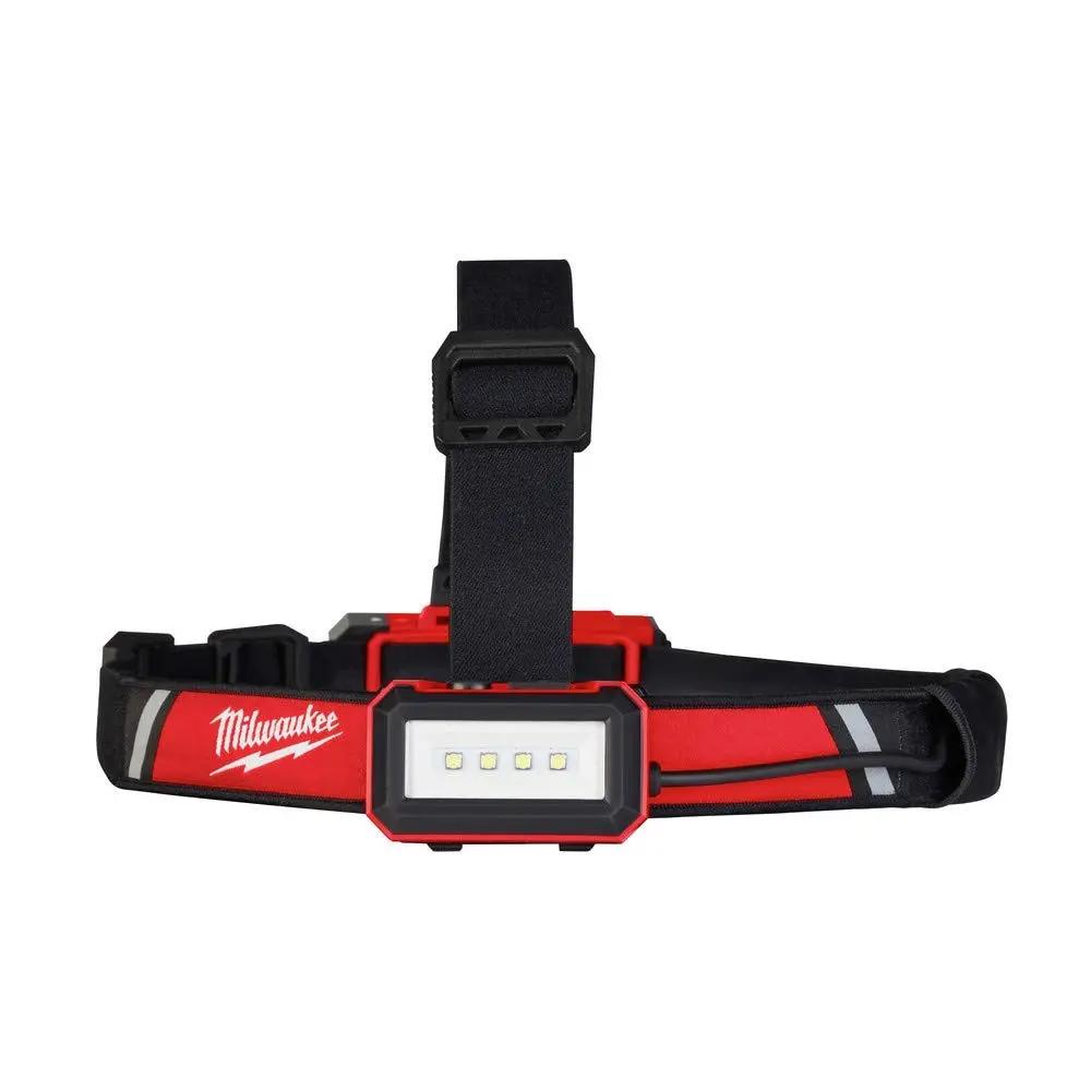 Open Box -  Milwaukee Hard Hat Headlamp Light 600 Lumens Led Usb Rechargeable Low Profile MilwaukeeBullseye Deals