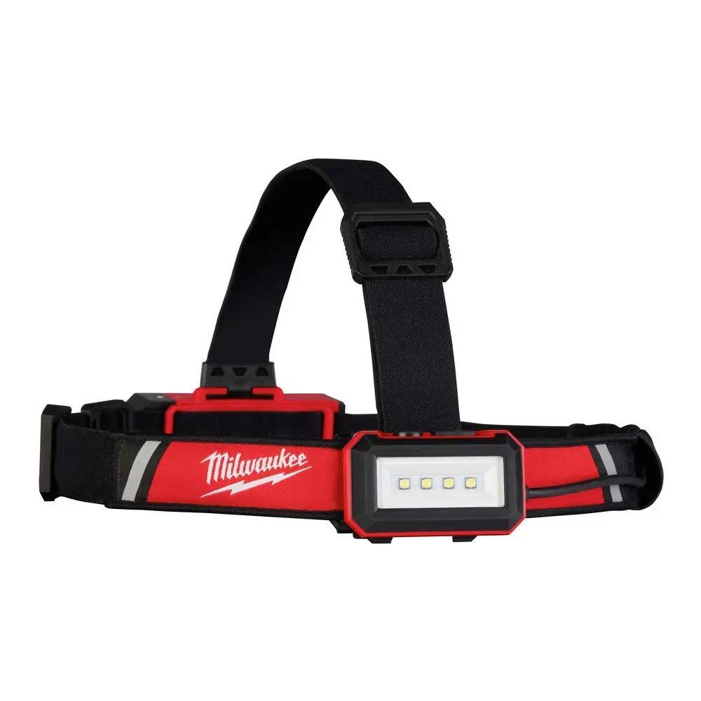 Open Box -  Milwaukee Hard Hat Headlamp Light 600 Lumens Led Usb Rechargeable Low Profile MilwaukeeBullseye Deals