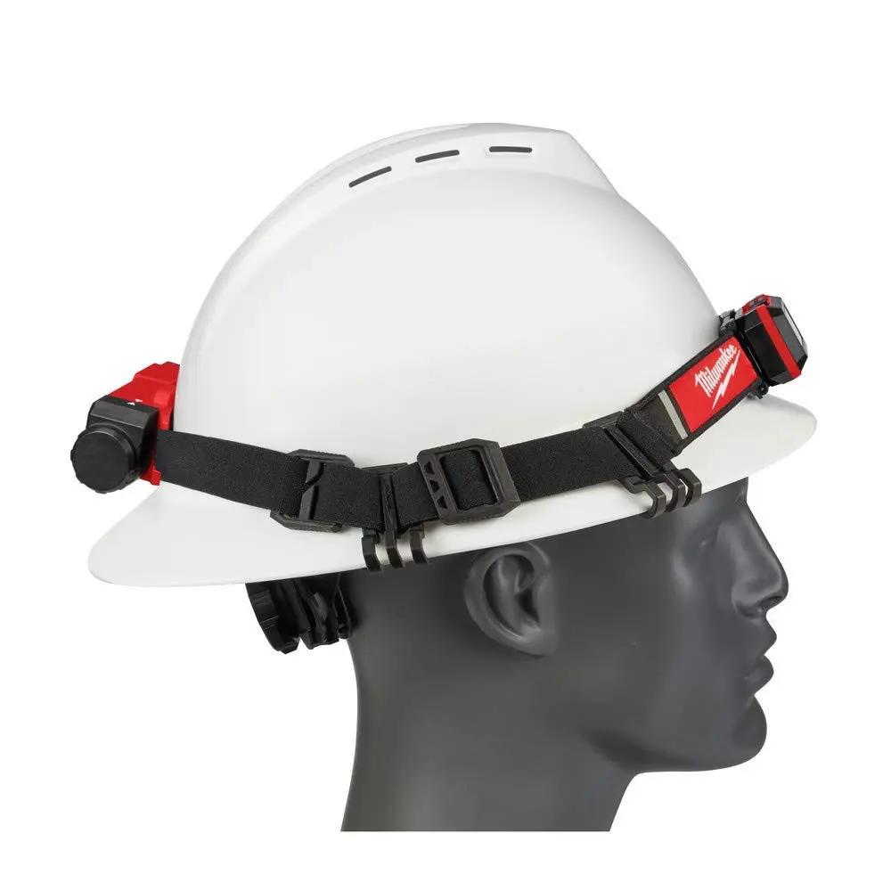 Open Box -  Milwaukee Hard Hat Headlamp Light 600 Lumens Led Usb Rechargeable Low Profile MilwaukeeBullseye Deals