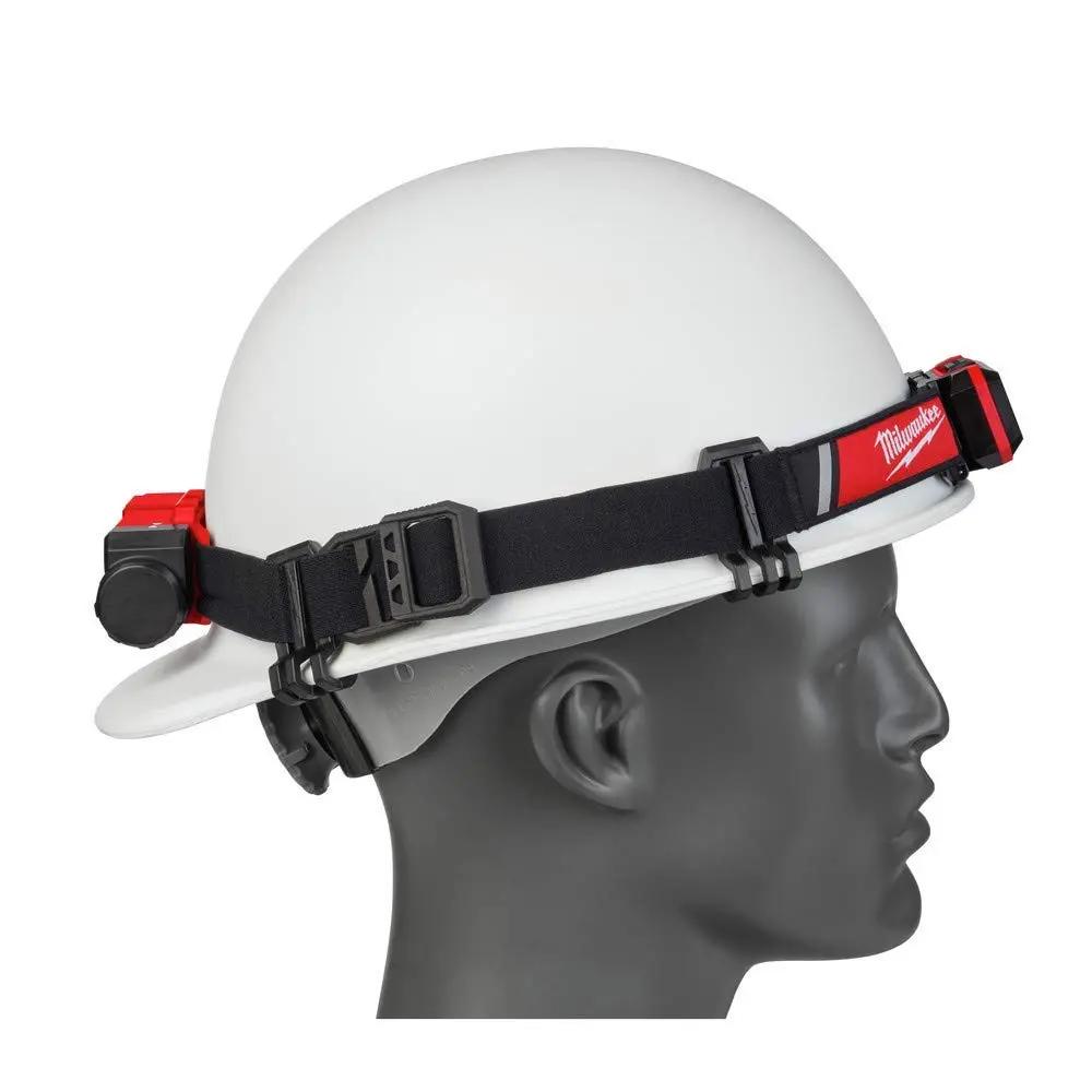 Open Box -  Milwaukee Hard Hat Headlamp Light 600 Lumens Led Usb Rechargeable Low Profile MilwaukeeBullseye Deals