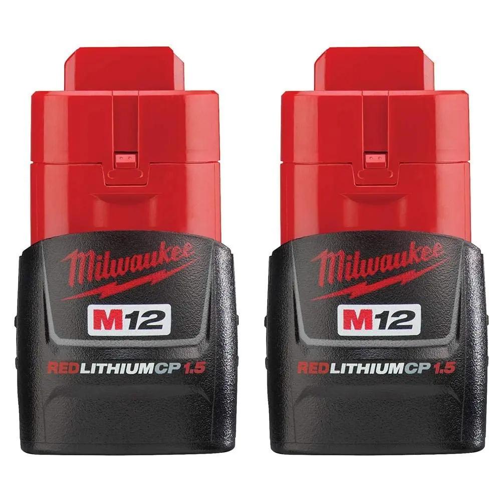 Open Box -  Milwaukee M12 12-Volt Lithium-Ion Compact Battery (2-Pack) MilwaukeeBullseye Deals