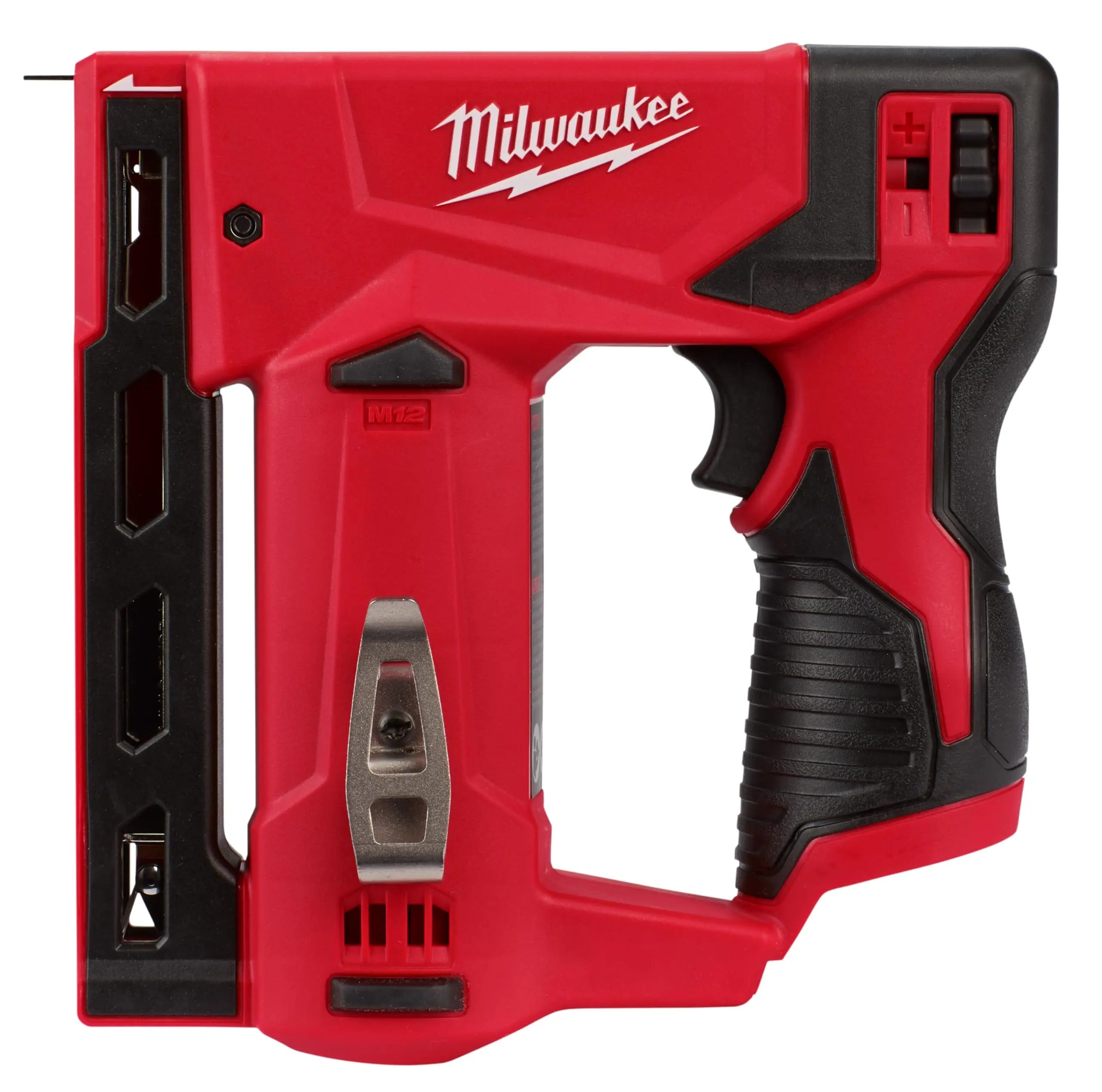 Open Box -  Milwaukee M12 12-Volt Lithium-Ion Cordless 3/8 in. Crown Stapler (Tool-Only) MilwaukeeBullseye Deals