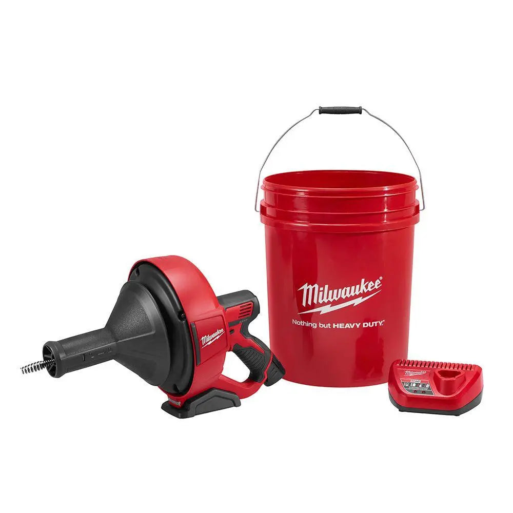 Open Box -  Milwaukee M12 12-Volt Lithium-Ion Cordless Auger Snake Drain Cleaning Kit MilwaukeeBullseye Deals