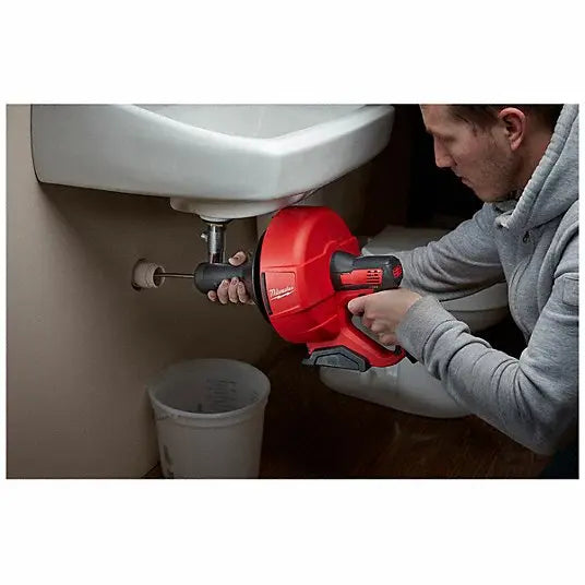 Open Box -  Milwaukee M12 12-Volt Lithium-Ion Cordless Auger Snake Drain Cleaning Kit MilwaukeeBullseye Deals