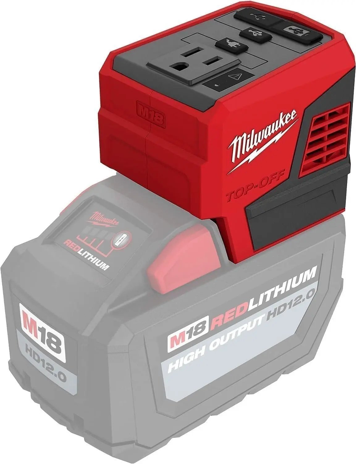 Open Box -  Milwaukee M18 18-Volt Lithium-Ion 175-Watt Powered Compact Inverter for M18 Batteries (Tool-Only) MilwaukeeBullseye Deals