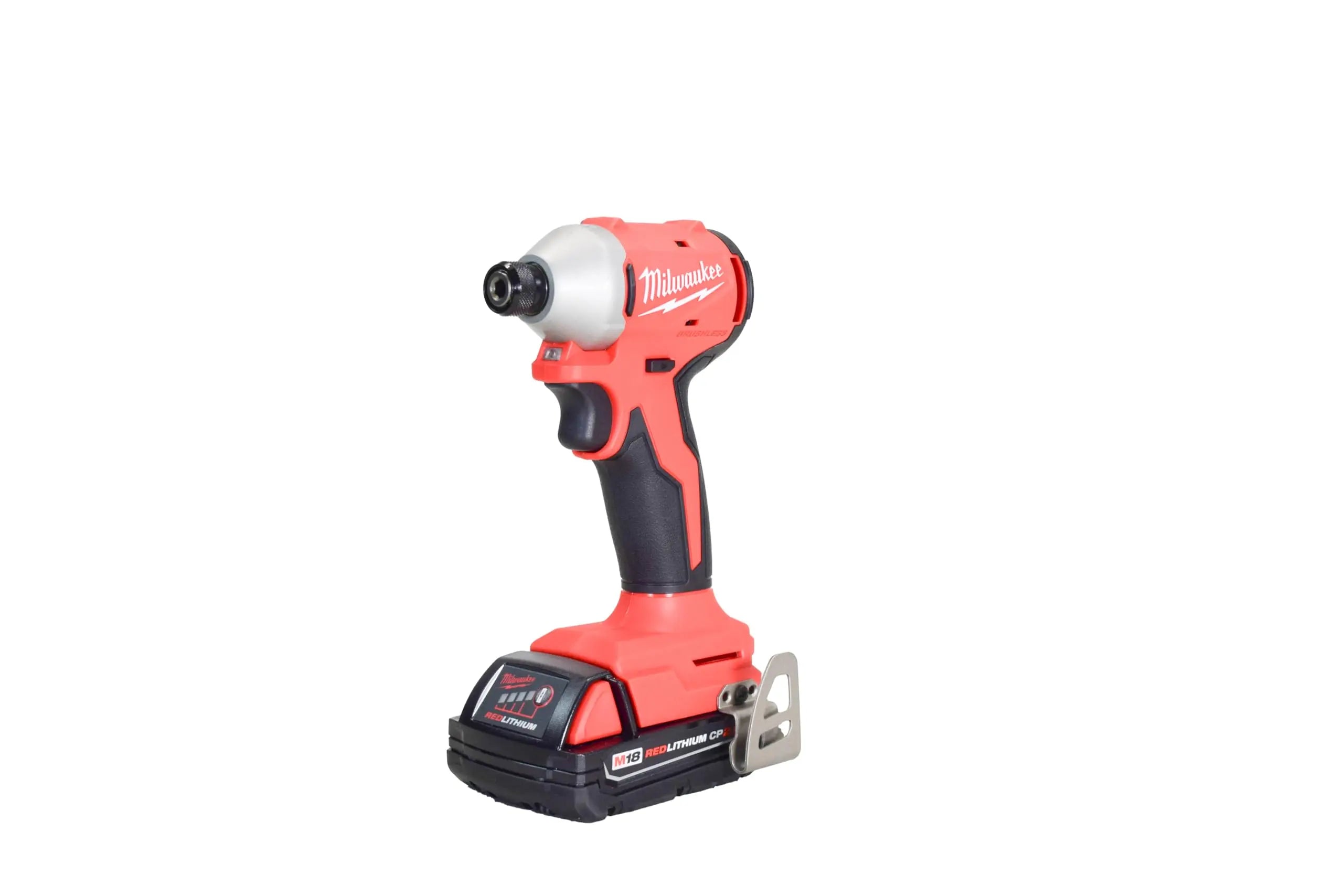 Open Box -  Milwaukee M18 18-Volt Lithium-Ion Compact Brushless Cordless 1/4 in. Impact Driver Kit with One 2.0 Ah Battery, Charger & Tool Bag MilwaukeeBullseye Deals