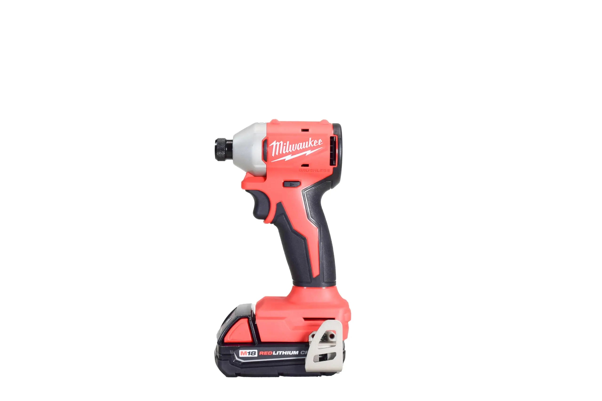 Open Box -  Milwaukee M18 18-Volt Lithium-Ion Compact Brushless Cordless 1/4 in. Impact Driver Kit with One 2.0 Ah Battery, Charger & Tool Bag MilwaukeeBullseye Deals