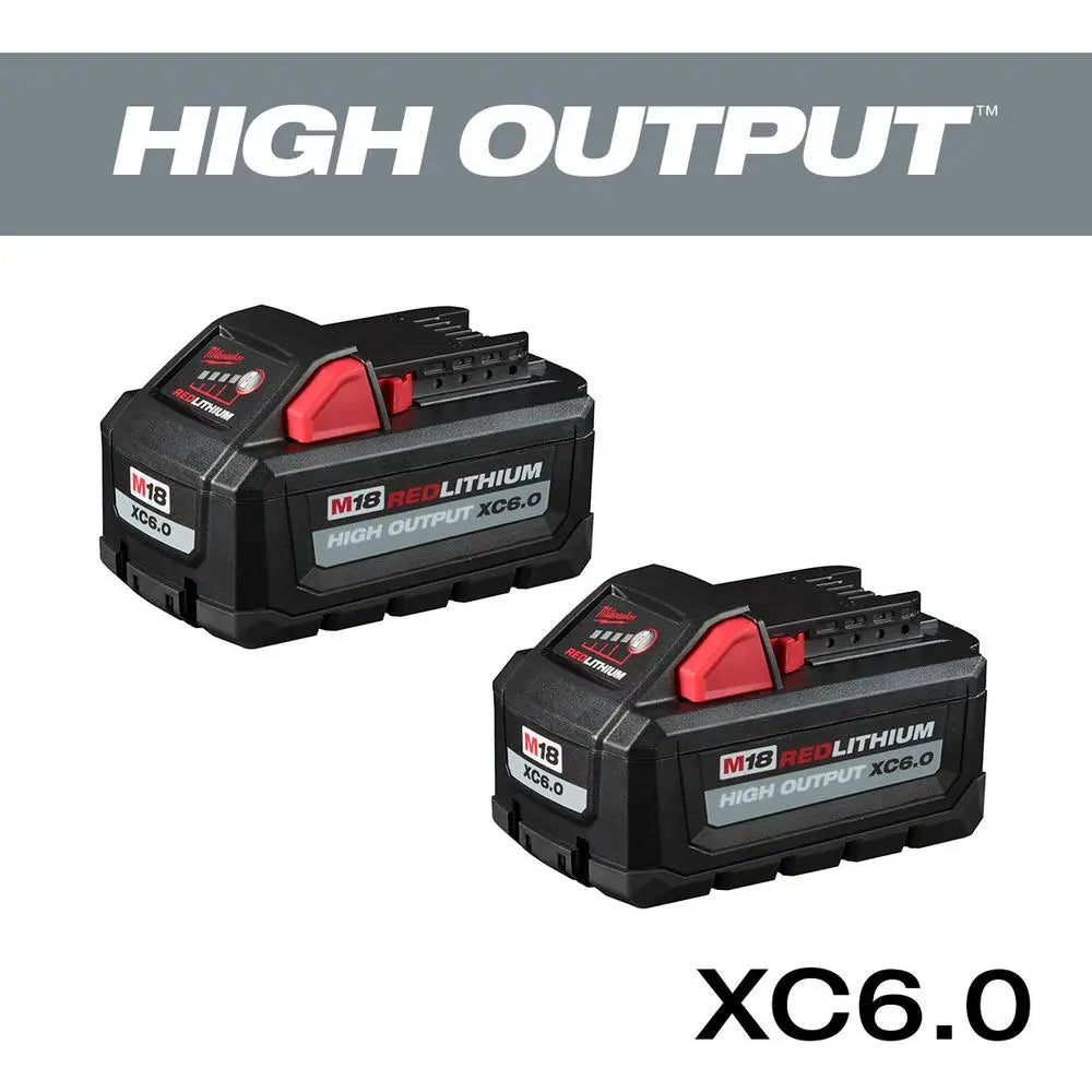 Open Box -  Milwaukee M18 18-Volt Lithium-Ion High Output 6.0Ah Battery Pack (2-Pack) MilwaukeeBullseye Deals